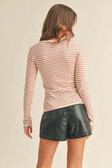 Rust Stripe Top