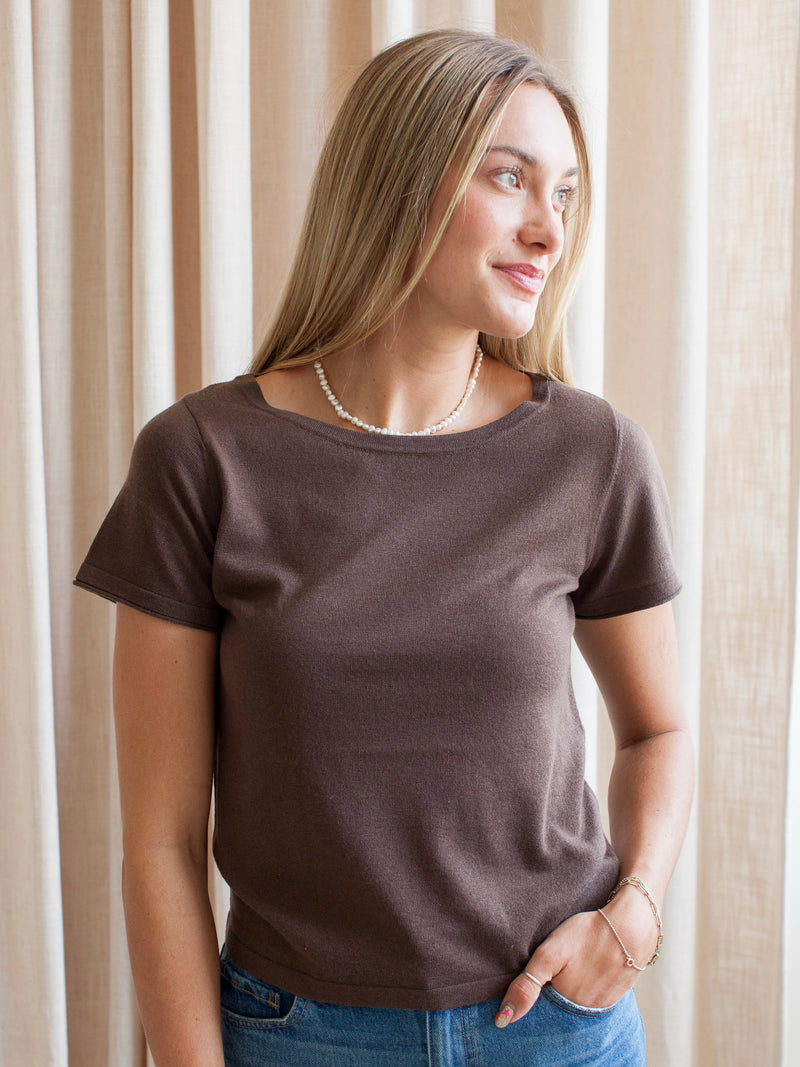 Classic Crew Tee - Brown