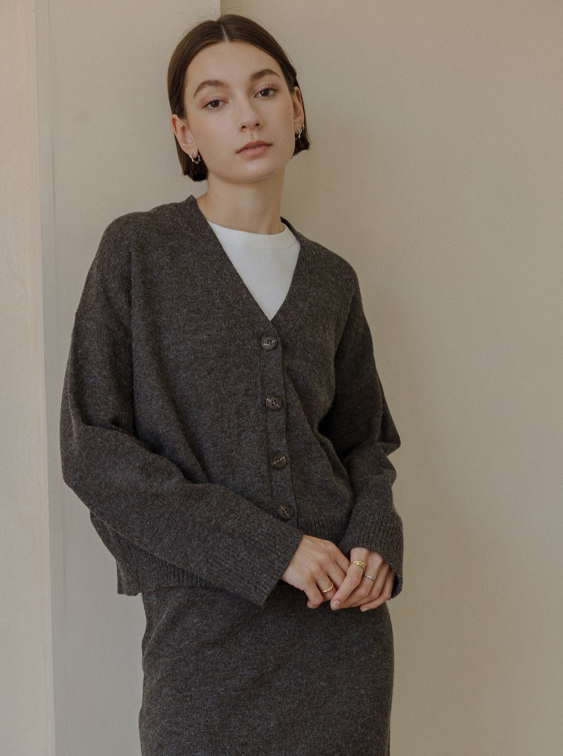 Mila Cardigan- Heather Grey