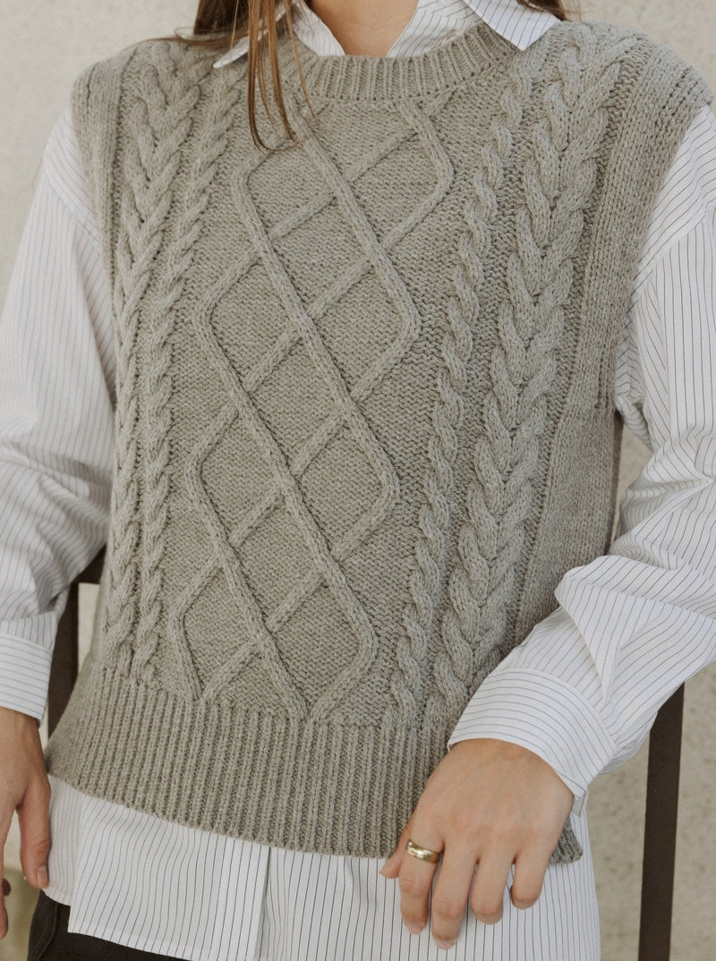 The Adeline Vest Grey