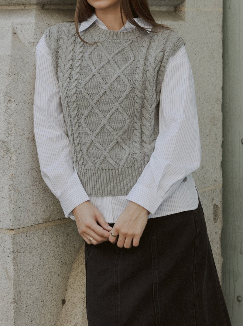 The Adeline Vest Grey