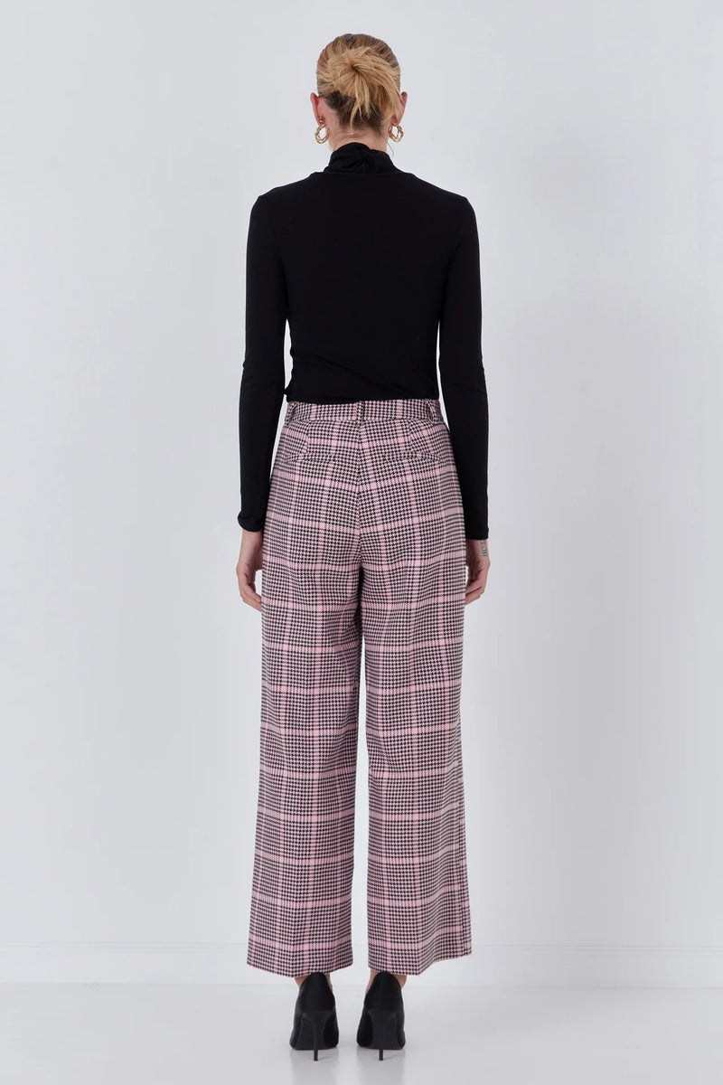 Pink Houndstooth Trousers