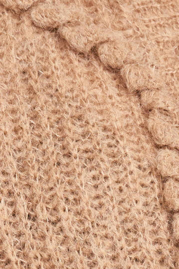 Mirth Moritz Embroidered Cardigan in Brownie