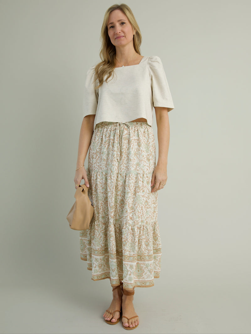 Harbor Midi Skirt - Sage