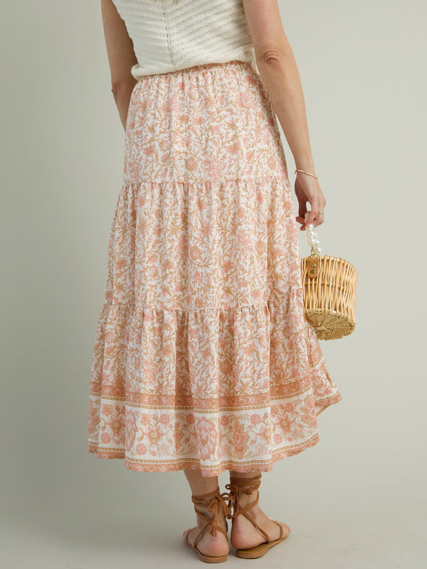 Harbor Midi Skirt - Peach