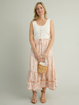 Harbor Midi Skirt - Peach