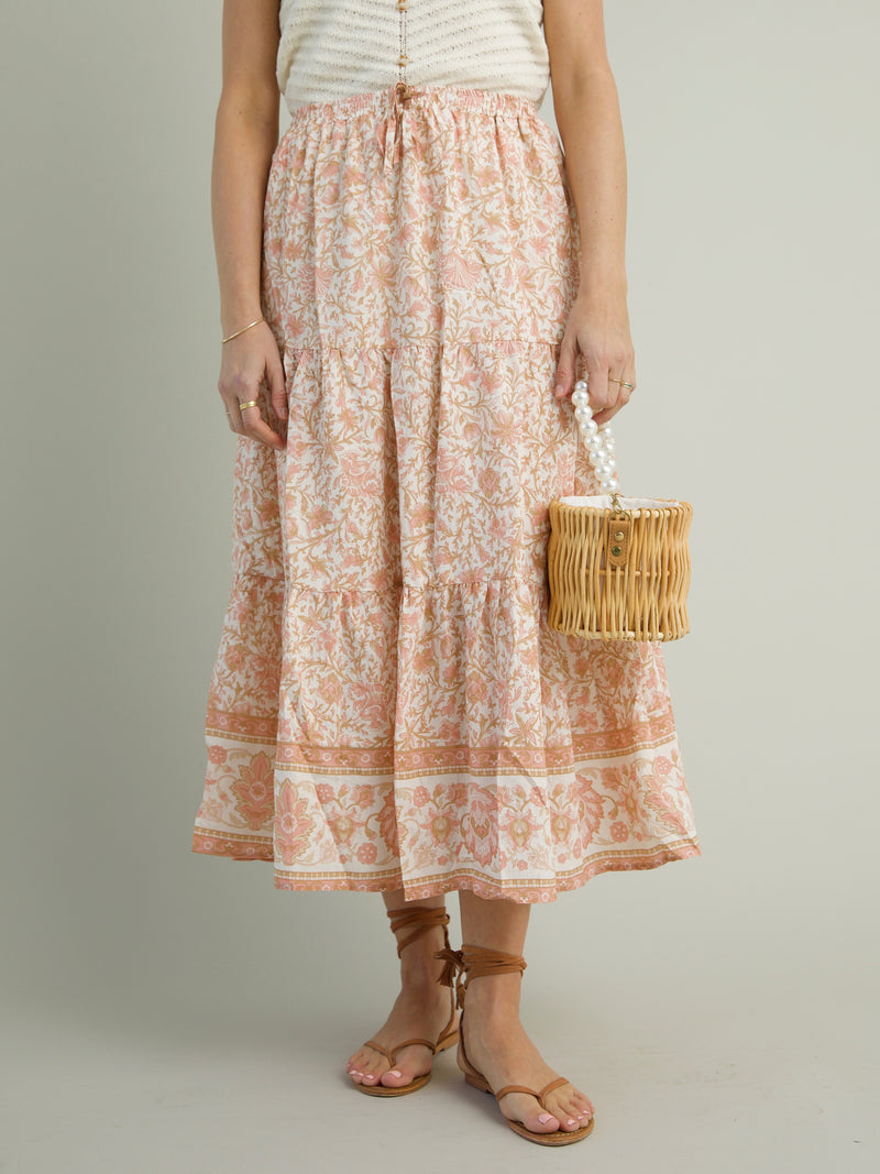 Harbor Midi Skirt - Peach