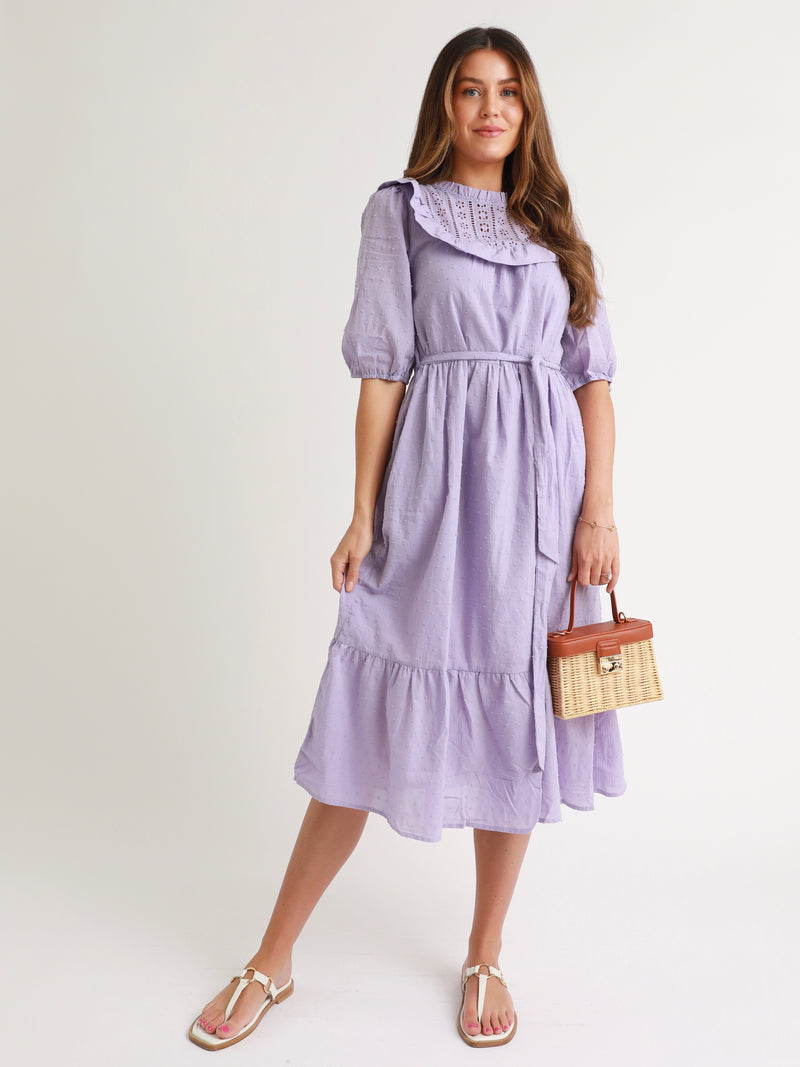 Princeton Ruffle Dress - Lavender