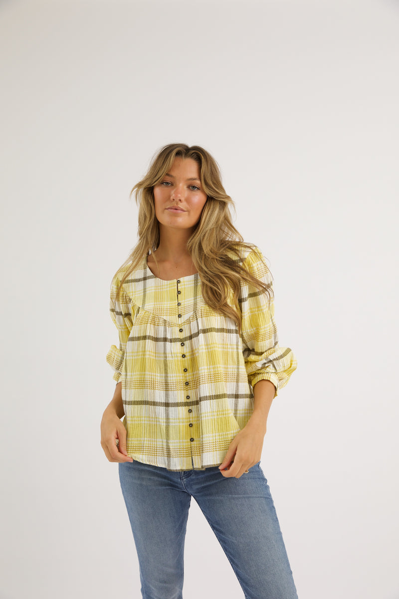 Felicity Plaid Blouse