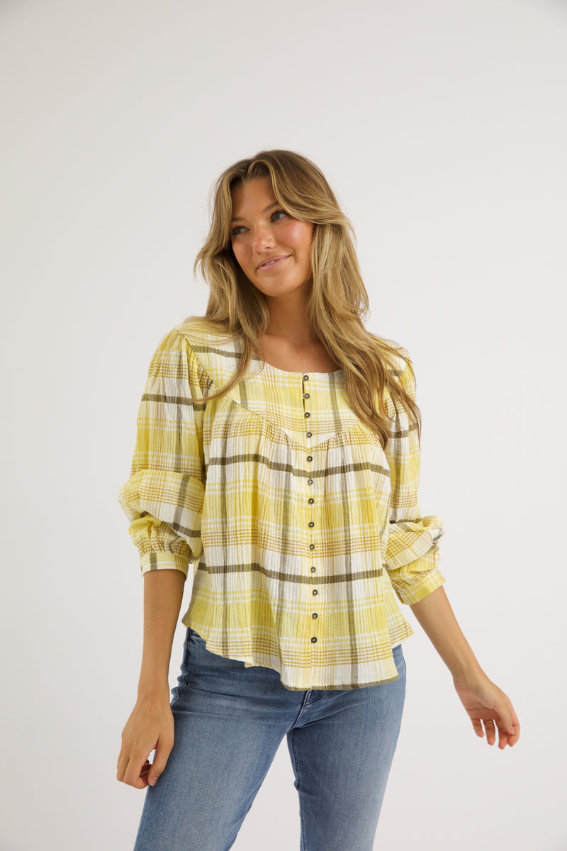 Felicity Plaid Blouse