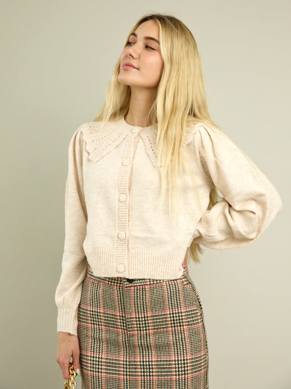Oatmeal Bib Cardigan