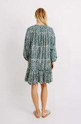 Mirth Somerset Drop Waist Dress in Forest