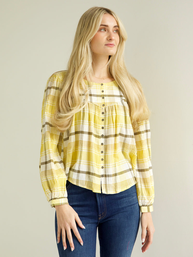 Felicity Plaid Blouse