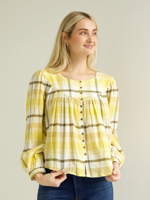 Felicity Plaid Blouse