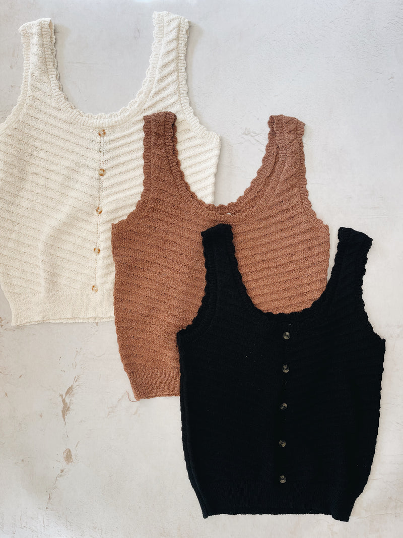 Maggie Scallop Top Black