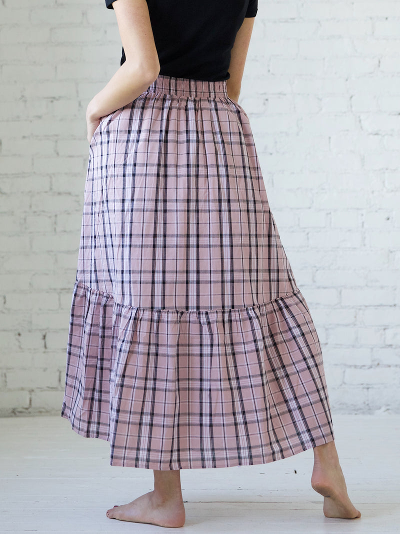 Cher Plaid Skirt in Pink