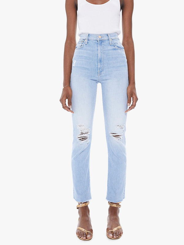 Mother Denim Rider Ankle Fray- Island Afterhours