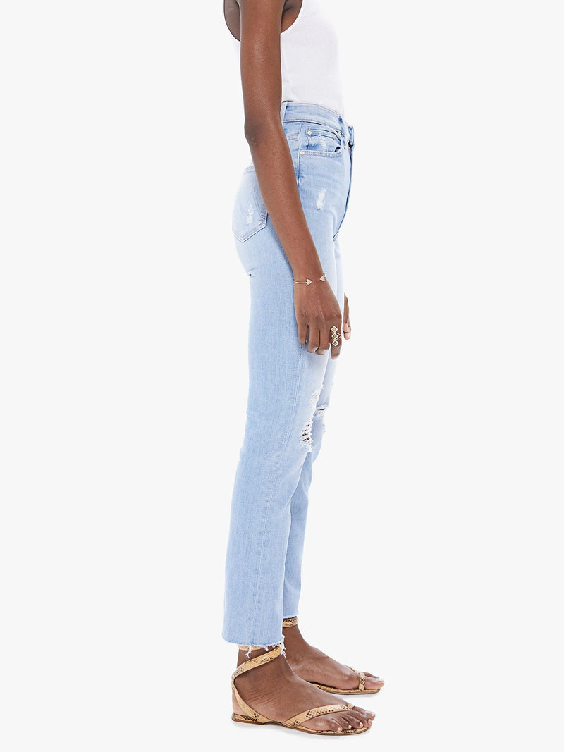 Mother Denim Rider Ankle Fray- Island Afterhours