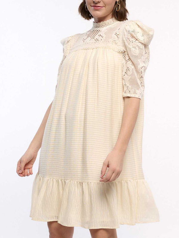 Melanie Puff Sleeve Lace Dress